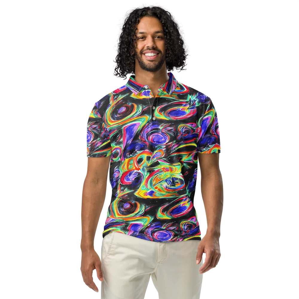 Afterdark Aura on Men's Slim Fit Polo Shirt — Front
