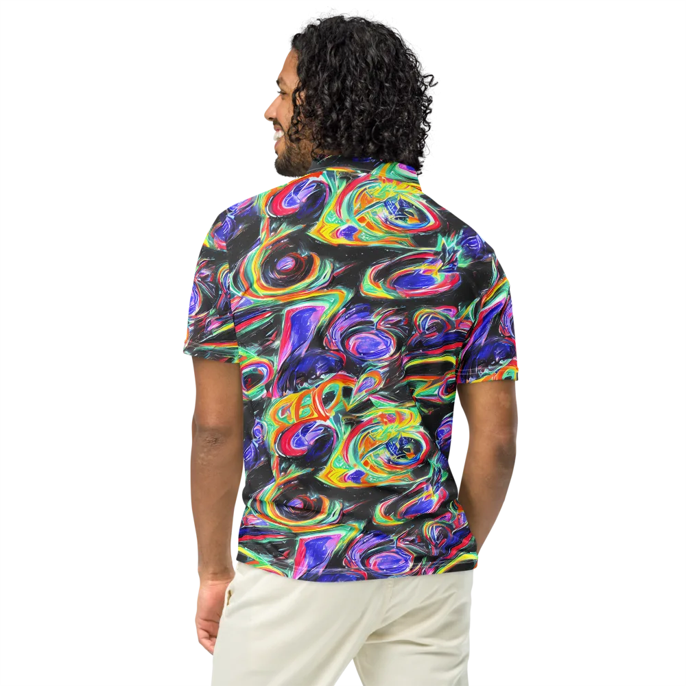 Afterdark Aura on Men's Slim Fit Polo Shirt — Back