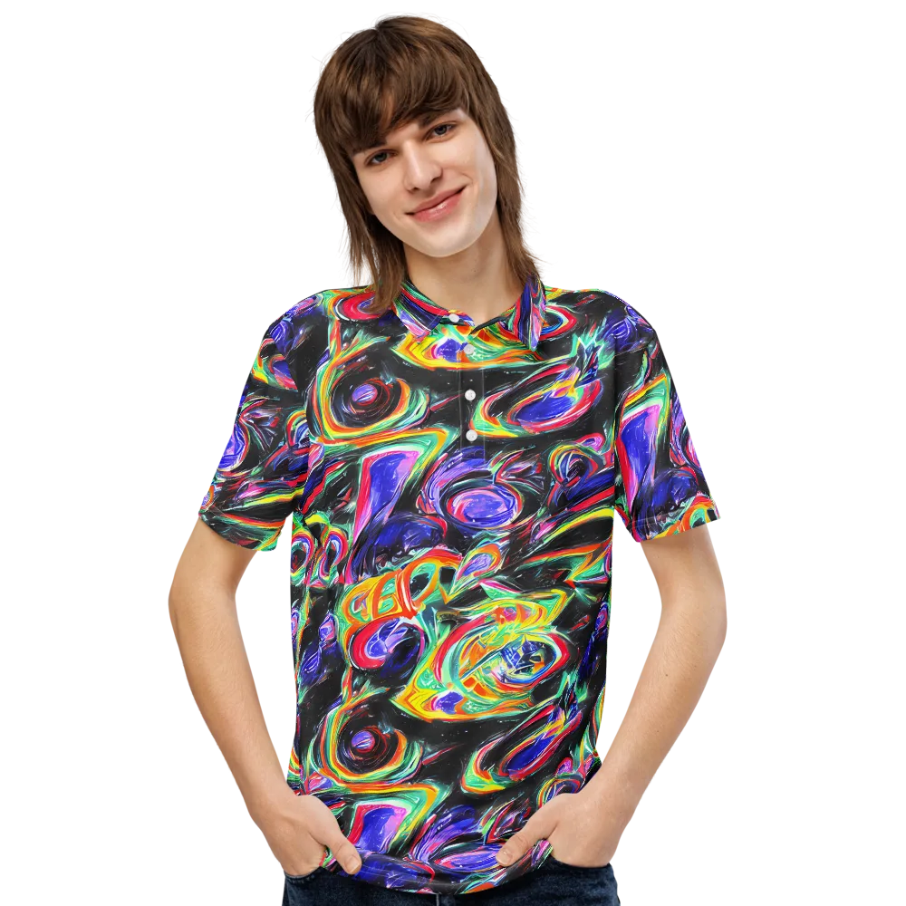 Afterdark Aura on Men's Slim Fit Polo Shirt — Front