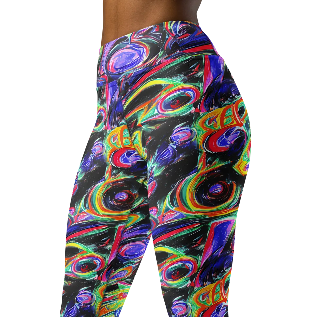Afterdark Aura on Yoga Leggings — Left Front