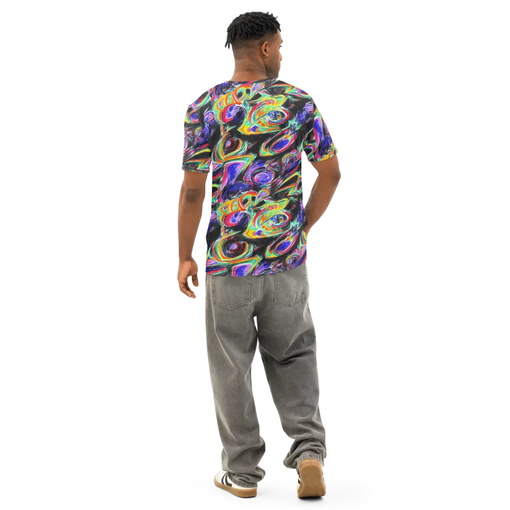Afterdark Aura on Men's Cotton Crew Neck T-Shirt — Back