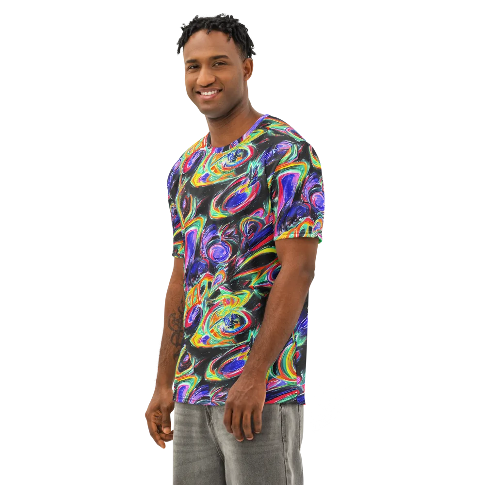 Afterdark Aura on Men's Cotton Crew Neck T-Shirt — Left Front