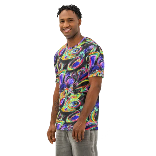 Afterdark Aura on a Men's Cotton Crew Neck T-Shirt