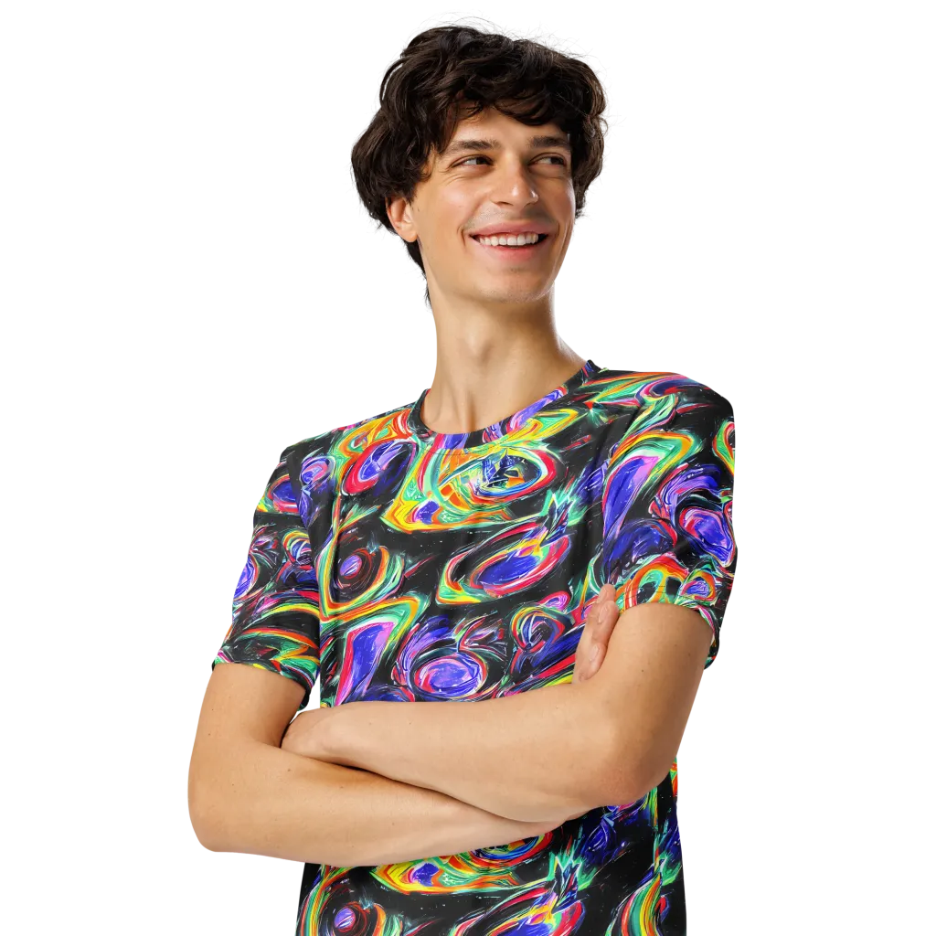 Afterdark Aura on Men's Crew Neck T-Shirt — Left Front