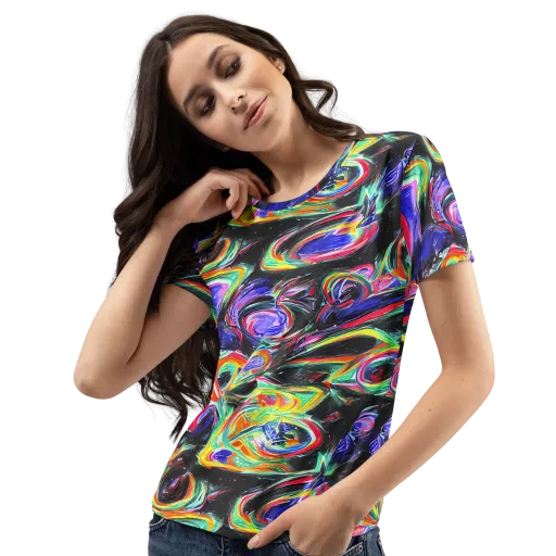 Afterdark Aura on a Women's Crew Neck T-Shirt