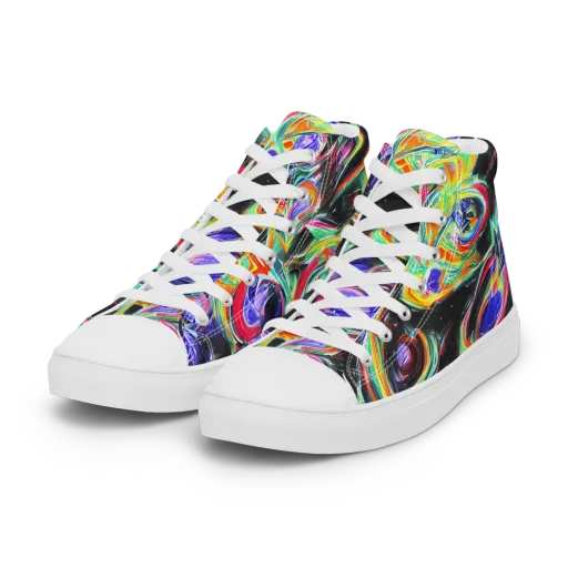 Afterdark Aura on a Women's High Top Canvas Shoes