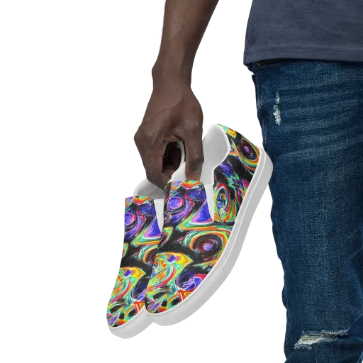 Afterdark Aura on a Men's Slip-On Canvas Shoes