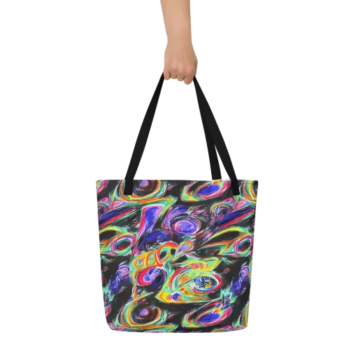 Afterdark Aura on a Large Tote Bag W/ Pocket