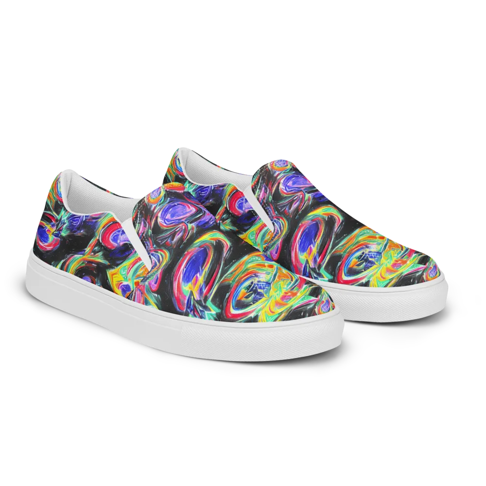 Afterdark Aura on Women's Slip-On Canvas Shoes — Right Front