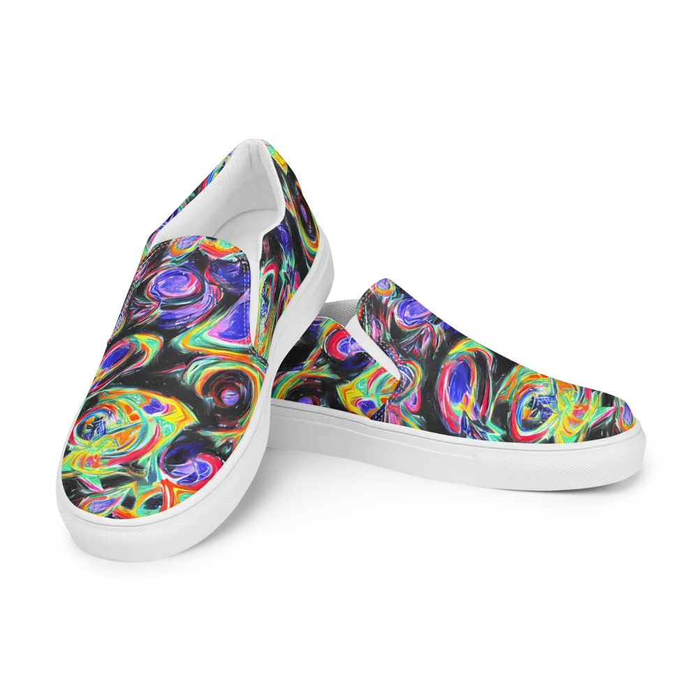 Afterdark Aura on Women's Slip-On Canvas Shoes — Left Front
