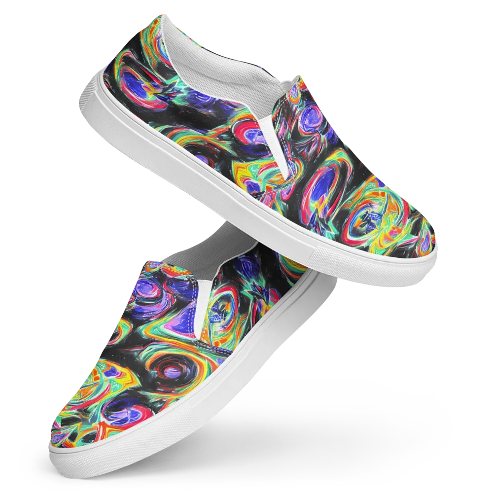 Afterdark Aura on Women's Slip-On Canvas Shoes — Front