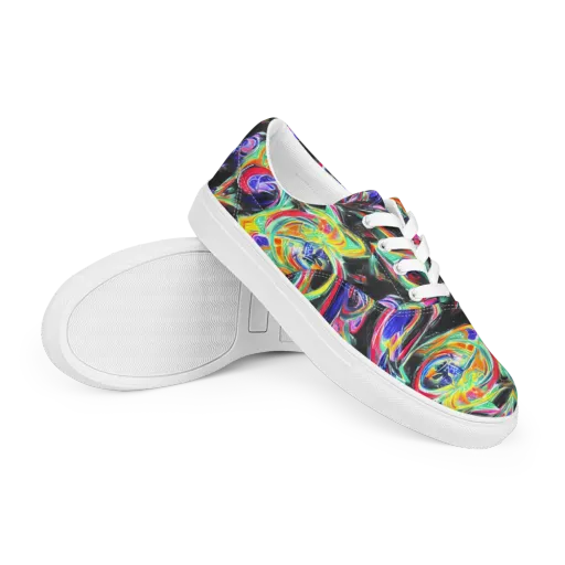 Afterdark Aura on a Men's Lace-Up Canvas Shoes
