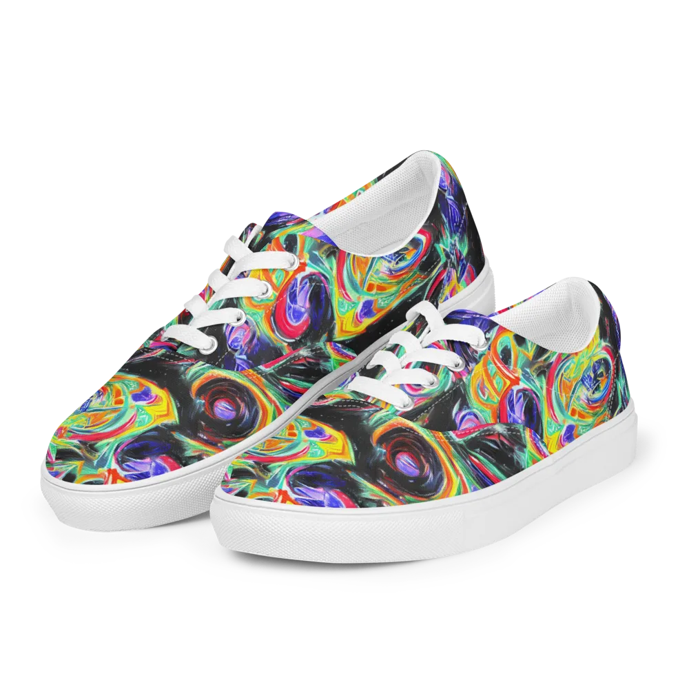 Afterdark Aura on Men's Lace-Up Canvas Shoes — Left Front