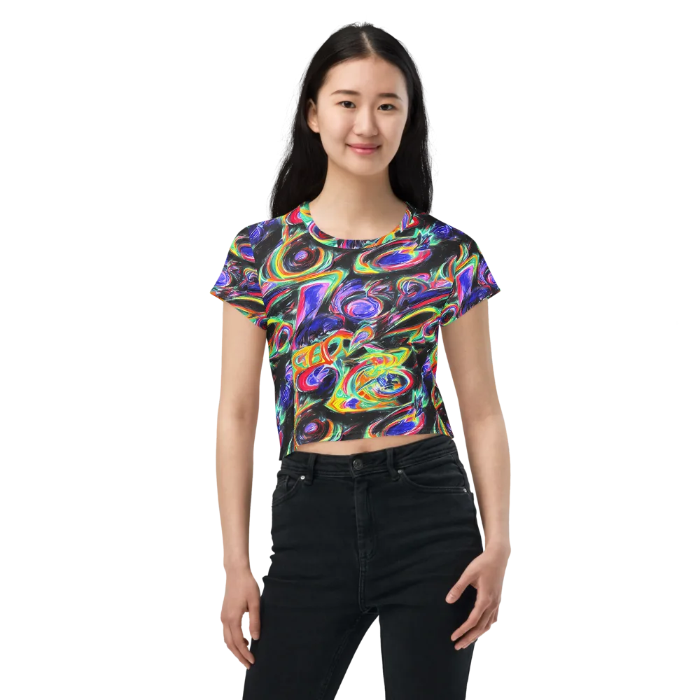 Afterdark Aura on Crop Tee — Front