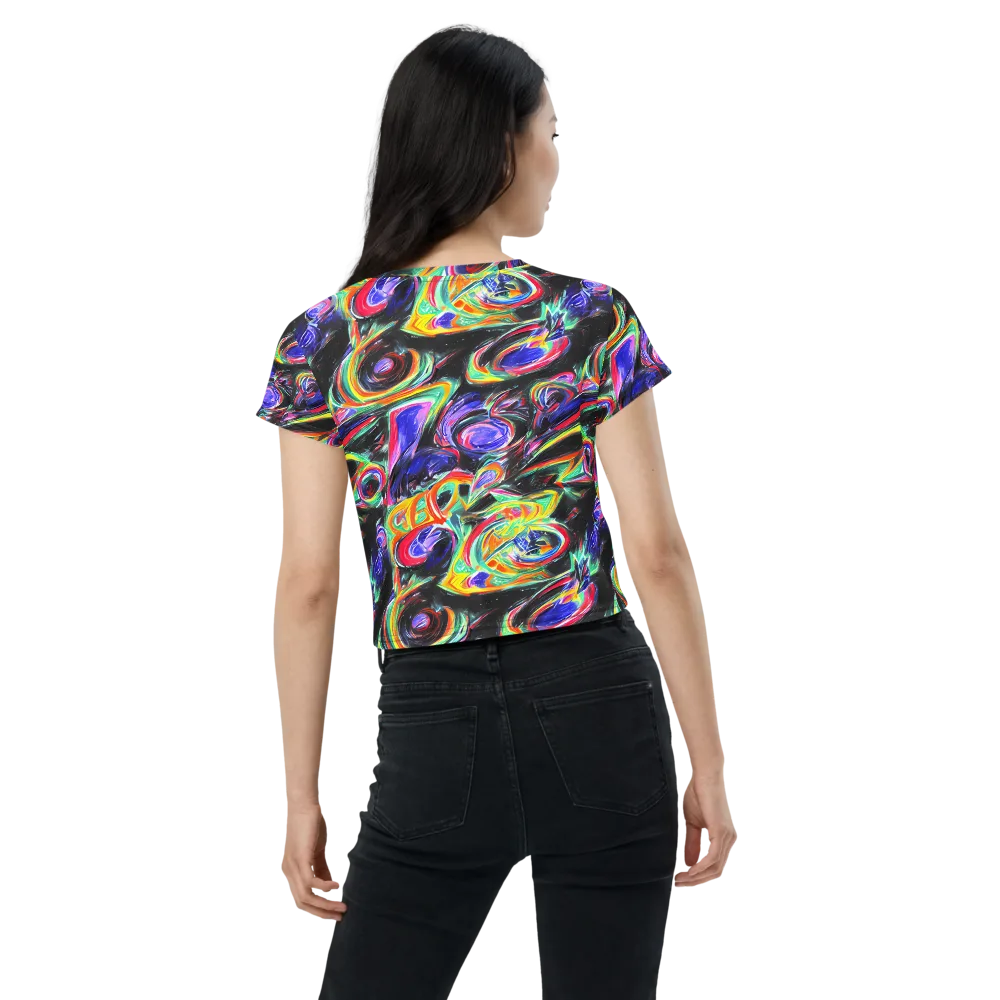 Afterdark Aura on Crop Tee — Back