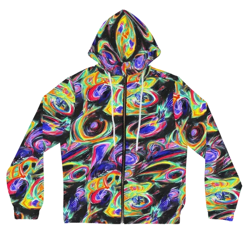 Afterdark Aura on a Women's Full-Zip Hoodie