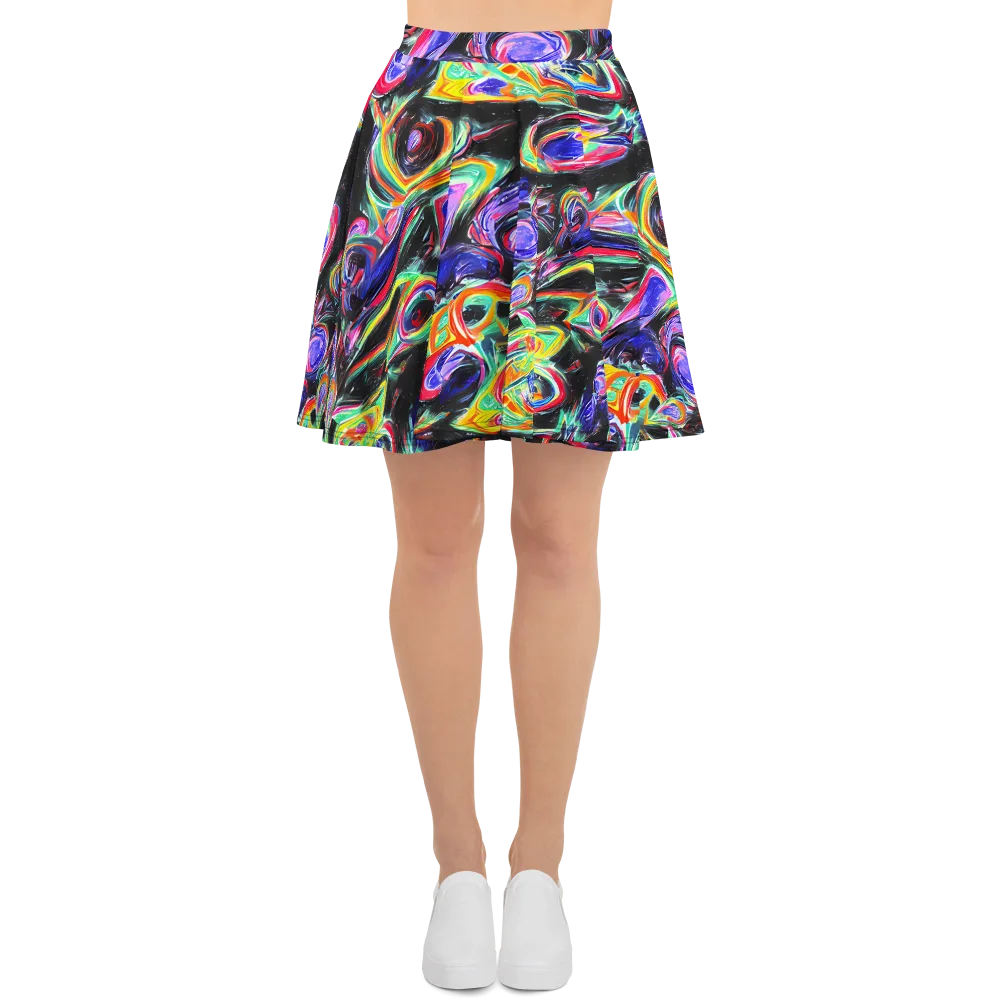 Afterdark Aura on Skater Skirt — Front