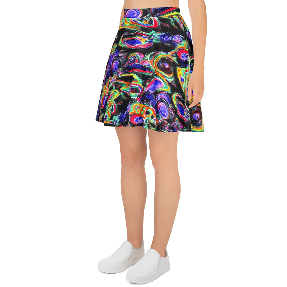 Afterdark Aura on Skater Skirt — Left