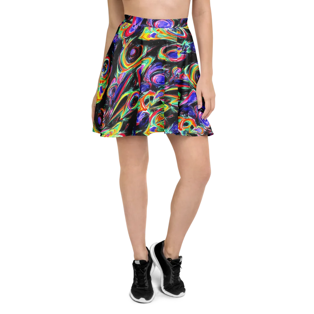 Afterdark Aura on Skater Skirt — Front
