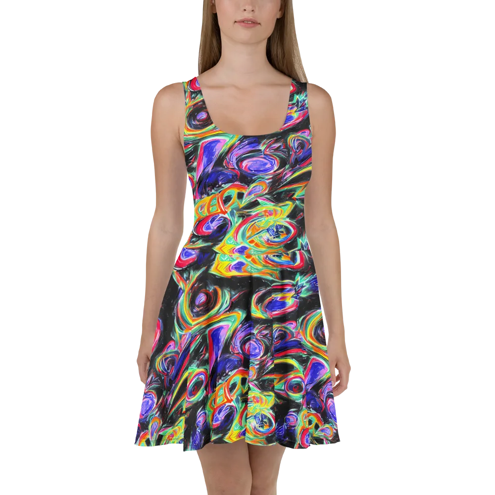 Afterdark Aura on Skater Dress — Front