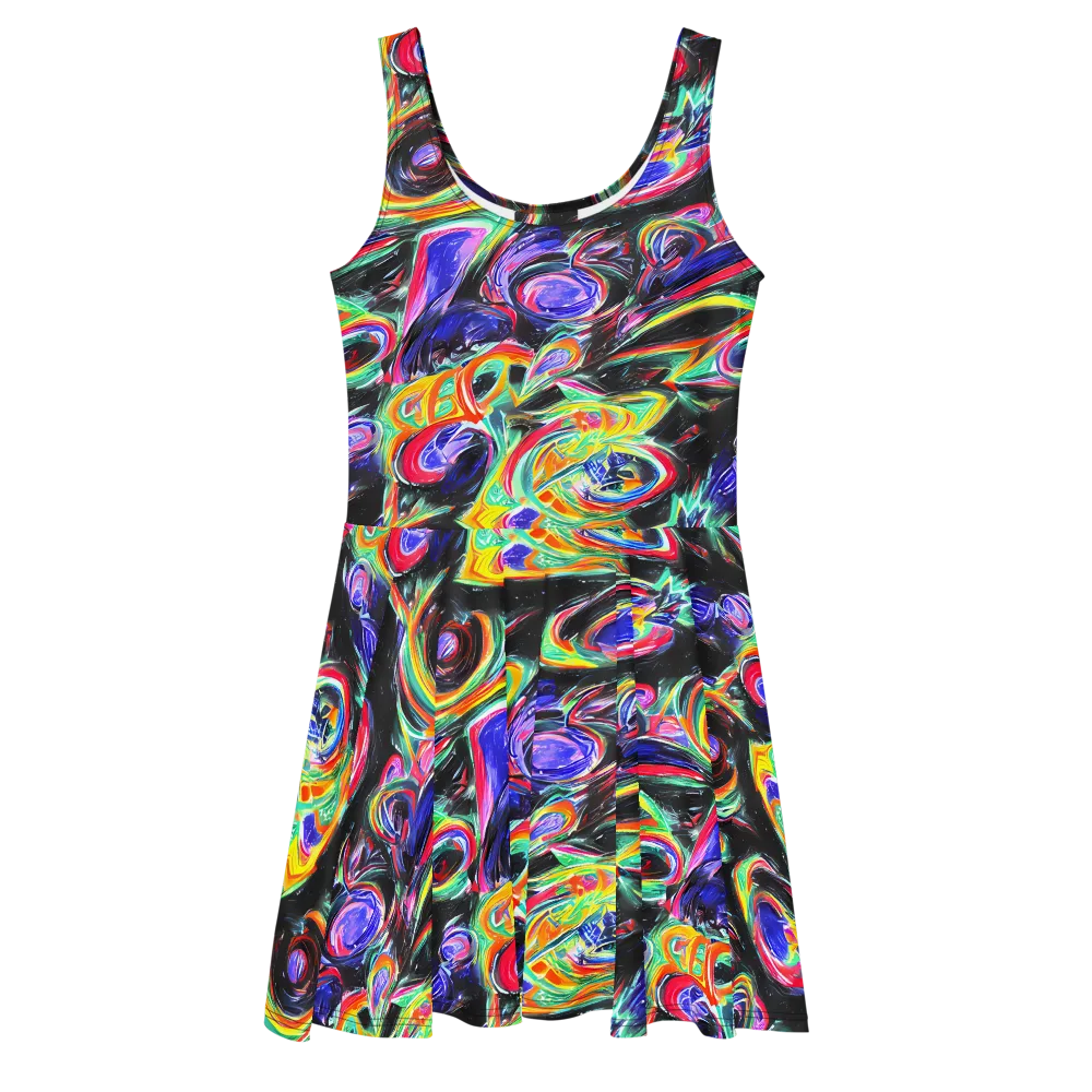 Afterdark Aura on Skater Dress — Front