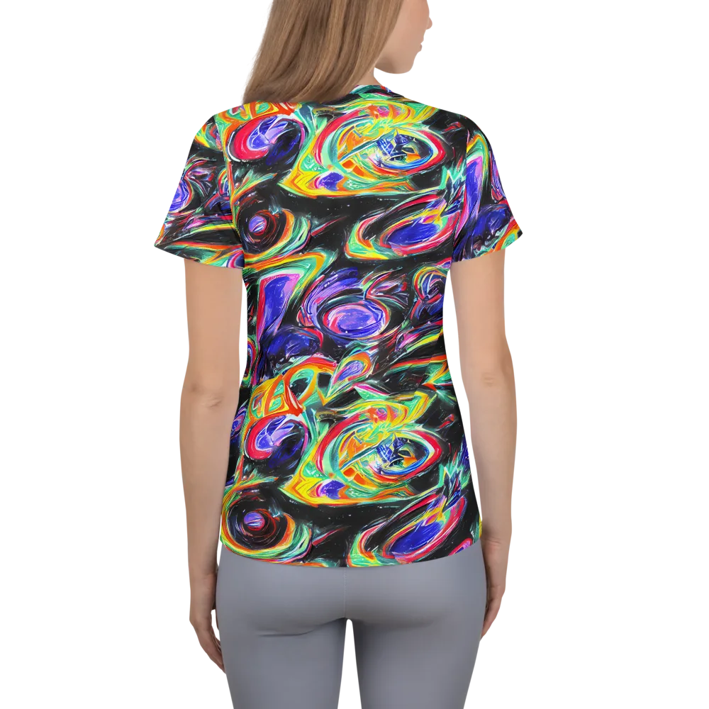Afterdark Aura on Women's Athletic T-Shirt — Back