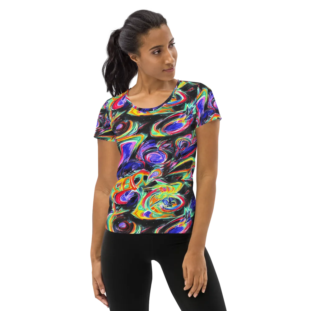 Afterdark Aura on Women's Athletic T-Shirt — Front
