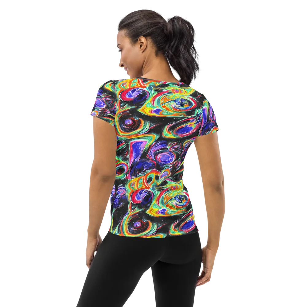 Afterdark Aura on Women's Athletic T-Shirt — Back