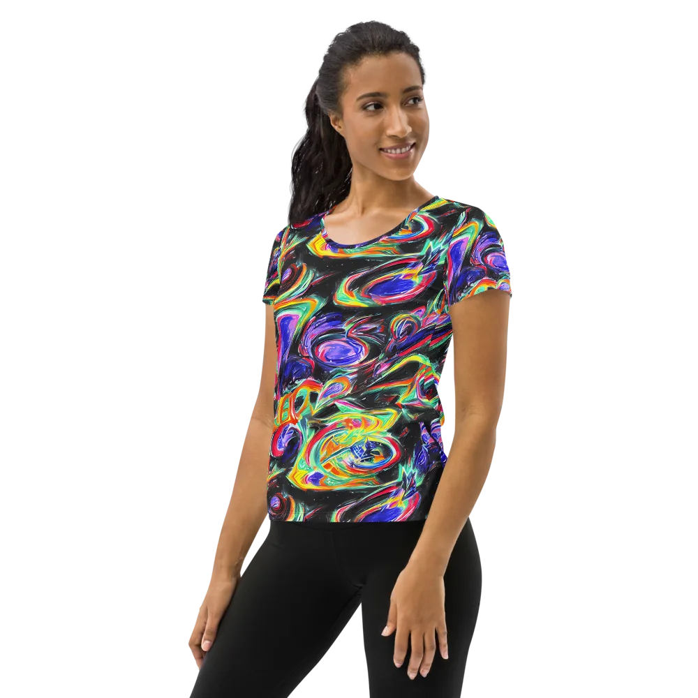 Afterdark Aura on Women's Athletic T-Shirt — Left
