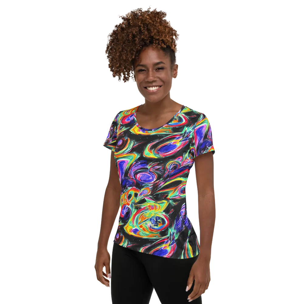 Afterdark Aura on Women's Athletic T-Shirt — Left