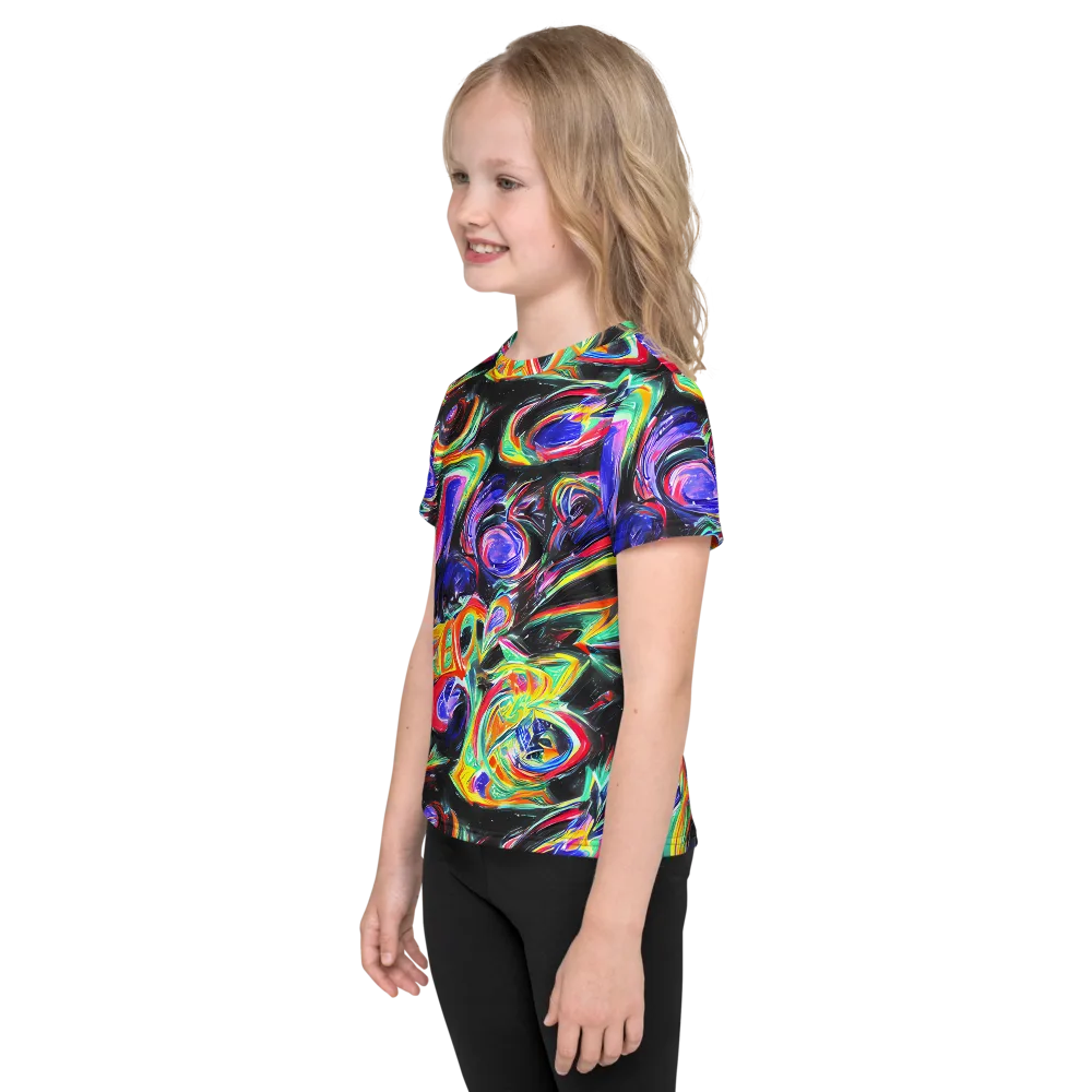 Afterdark Aura on Kids Crew Neck T-Shirt — Left