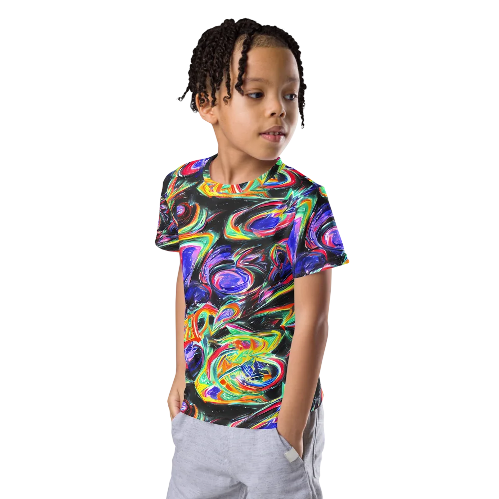 Afterdark Aura on Kids Crew Neck T-Shirt — Left Front