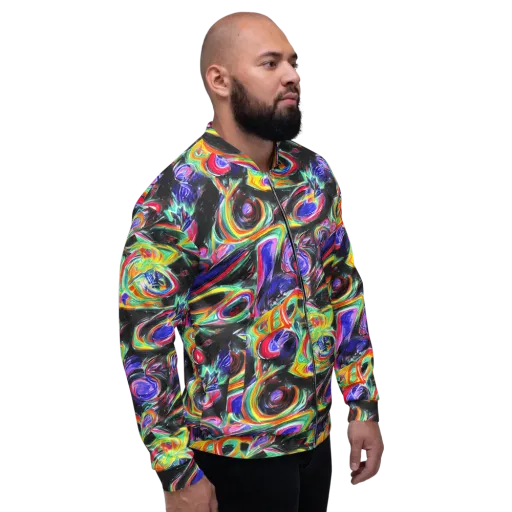 Afterdark Aura on a Bomber Jacket
