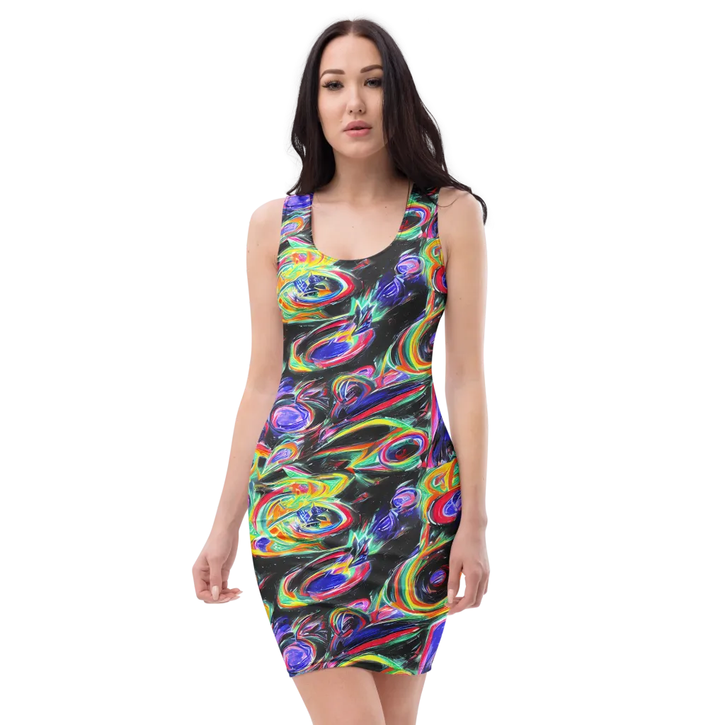Afterdark Aura on Bodycon Dress — Front