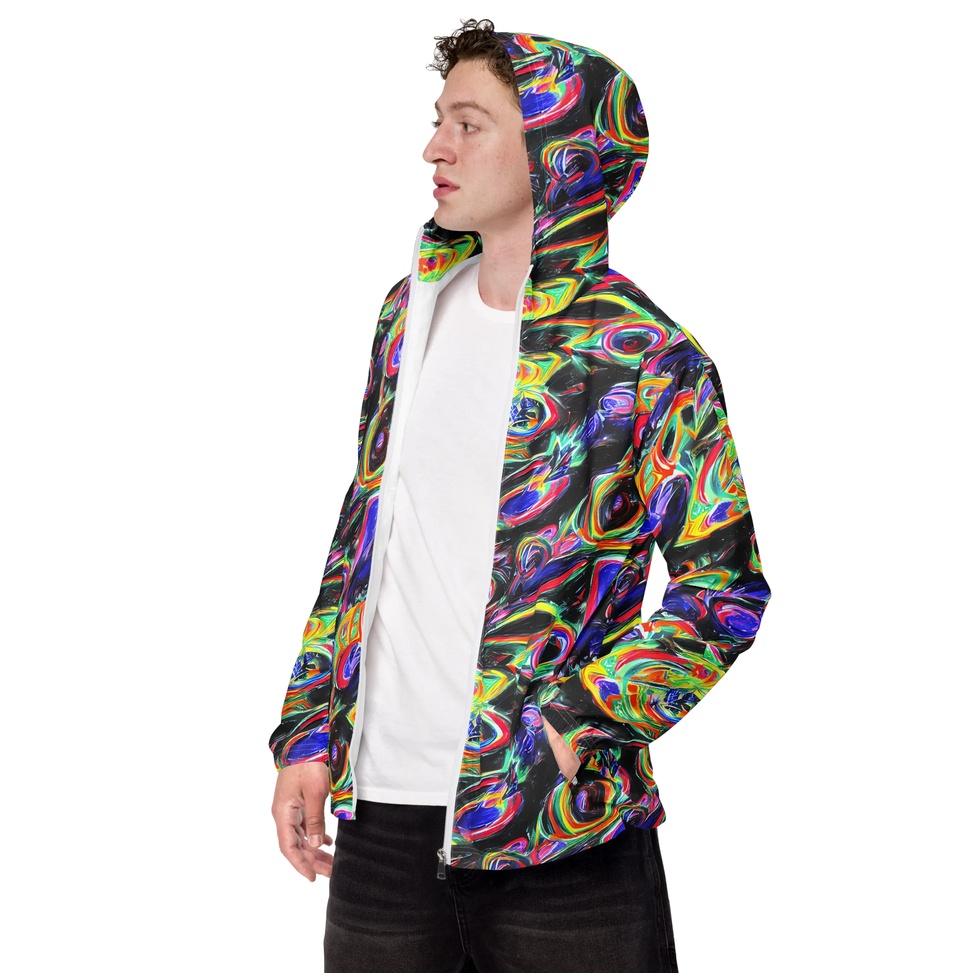 Afterdark Aura on Men's Windbreaker — Left Front
