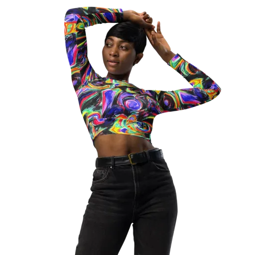 Afterdark Aura on a Long Sleeve Crop Top