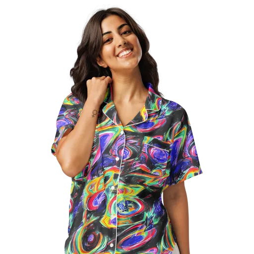 Afterdark Aura on a Women's Short Sleeve Pajama Top