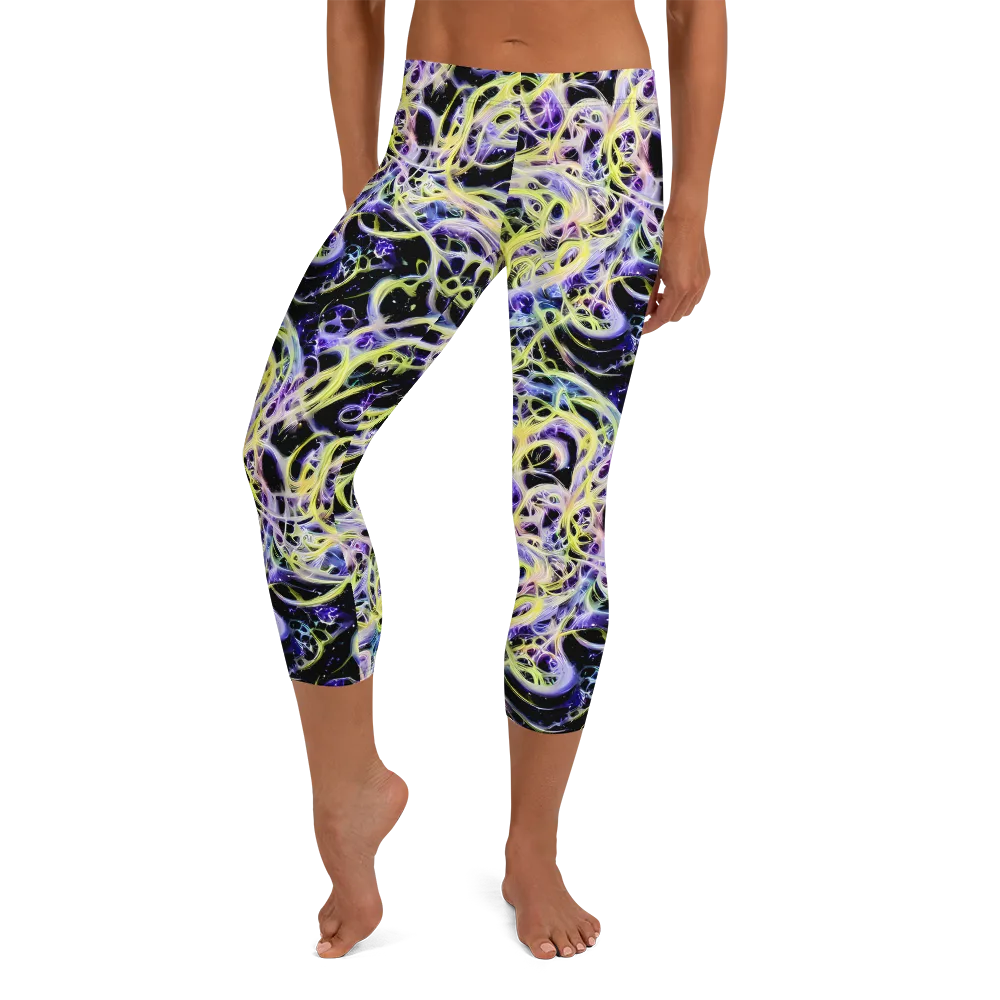 Galactic Liquefaction on Capri Leggings — Front