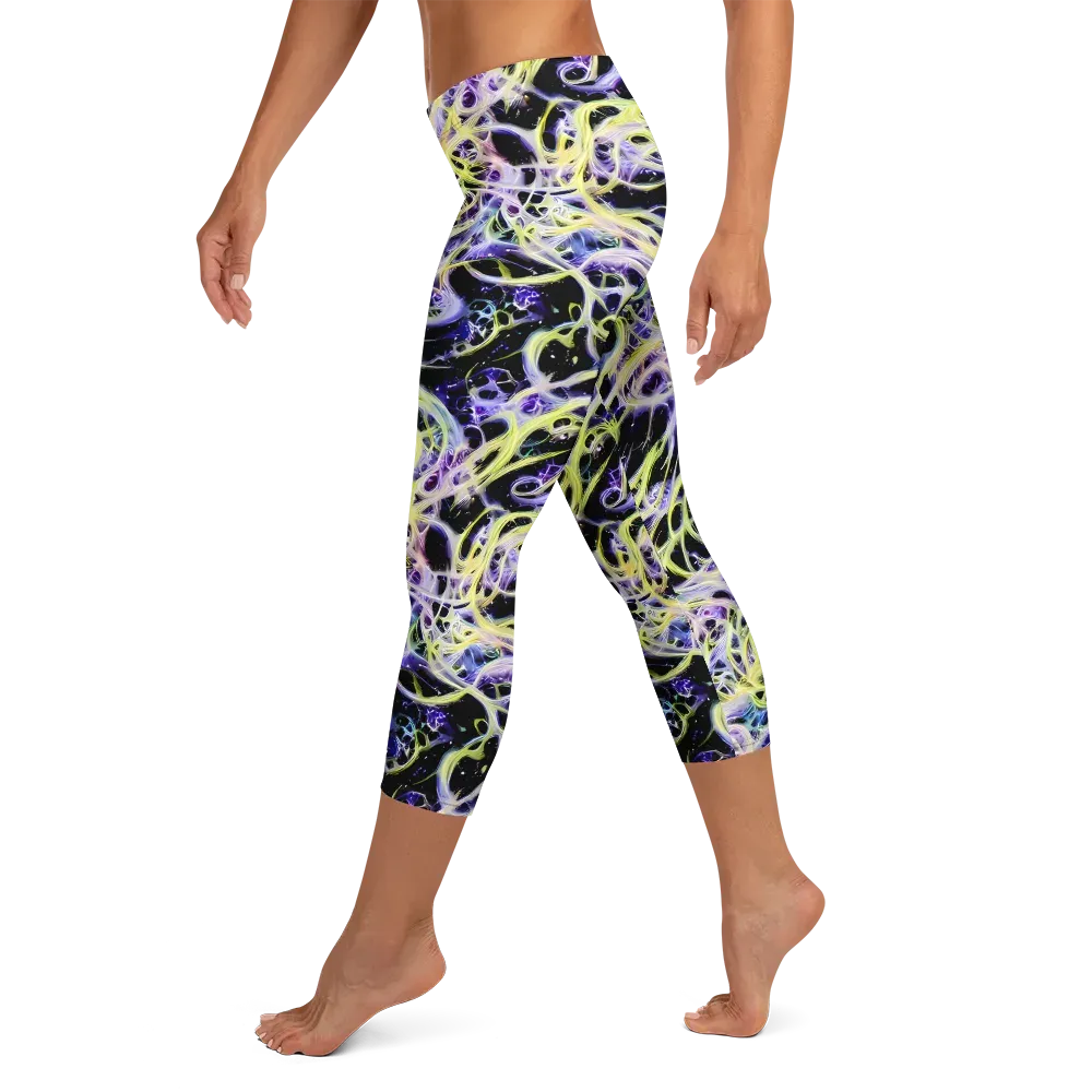Galactic Liquefaction on Capri Leggings — Left