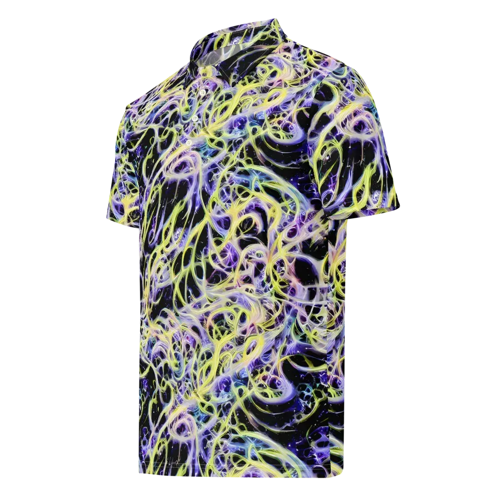 Galactic Liquefaction on Men's Slim Fit Polo Shirt — Left Front