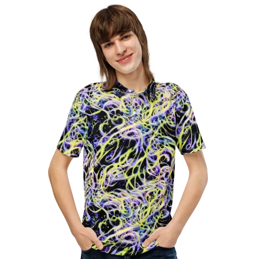 Galactic Liquefaction on a Men's Slim Fit Polo Shirt