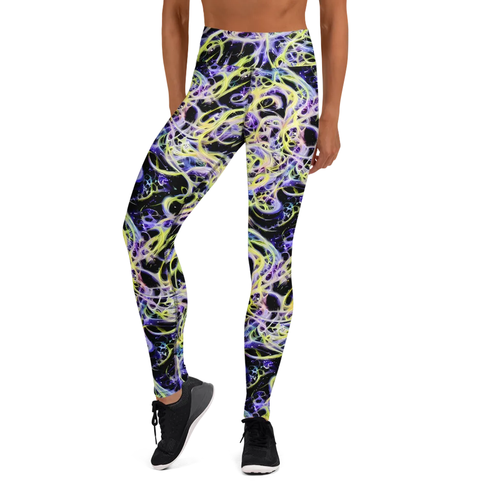 Galactic Liquefaction on Yoga Leggings — Front