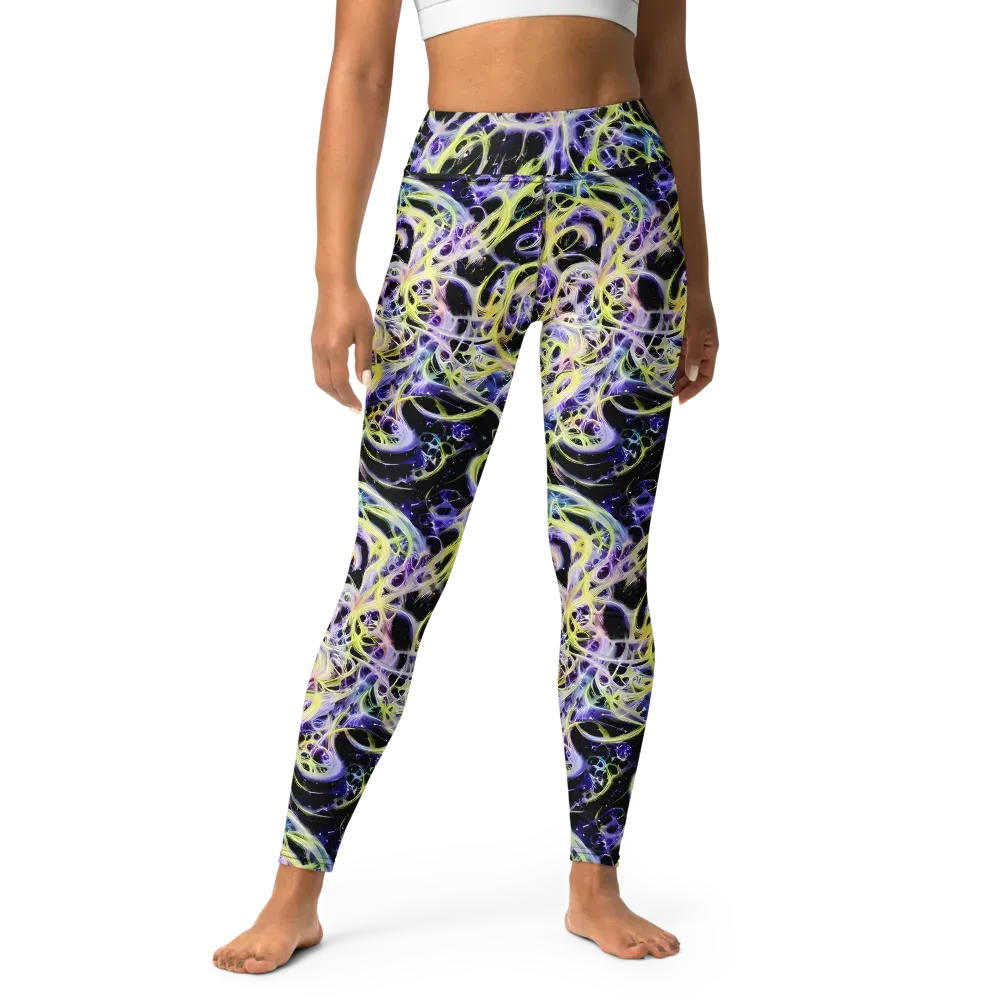 Galactic Liquefaction on Yoga Leggings — Front