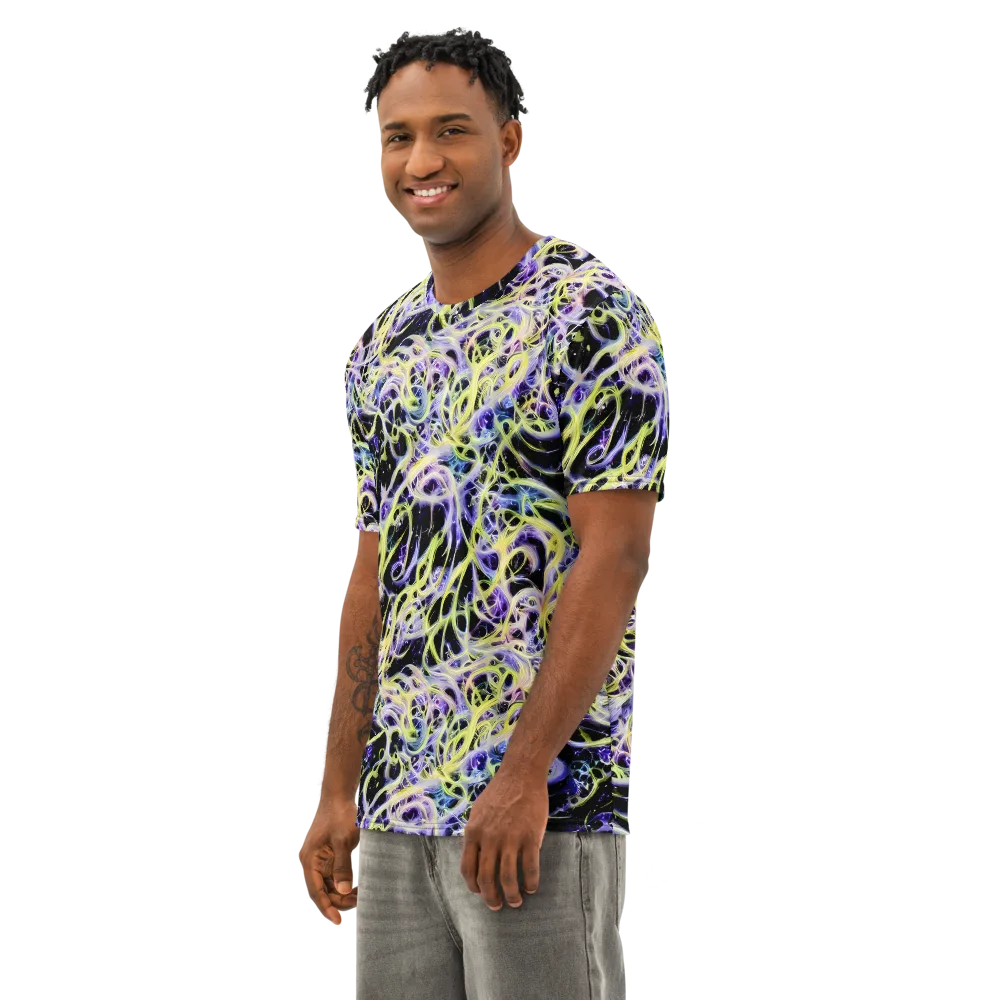 Galactic Liquefaction on Men's Cotton Crew Neck T-Shirt — Left Front