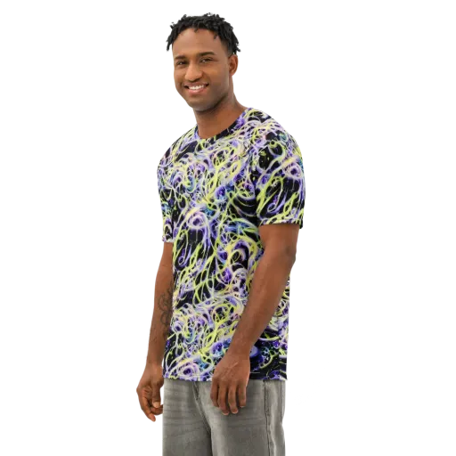 Galactic Liquefaction on a Men's Cotton Crew Neck T-Shirt