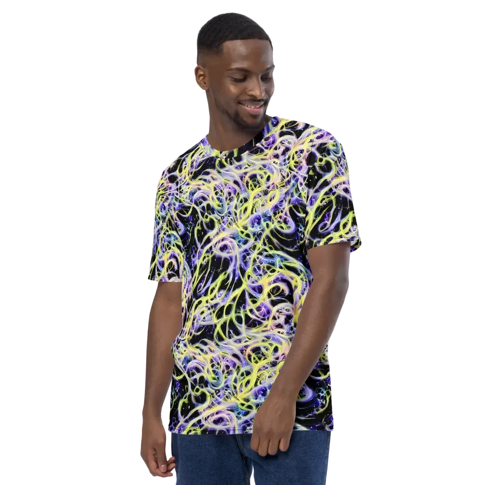 Galactic Liquefaction on Men's Crew Neck T-Shirt — Left