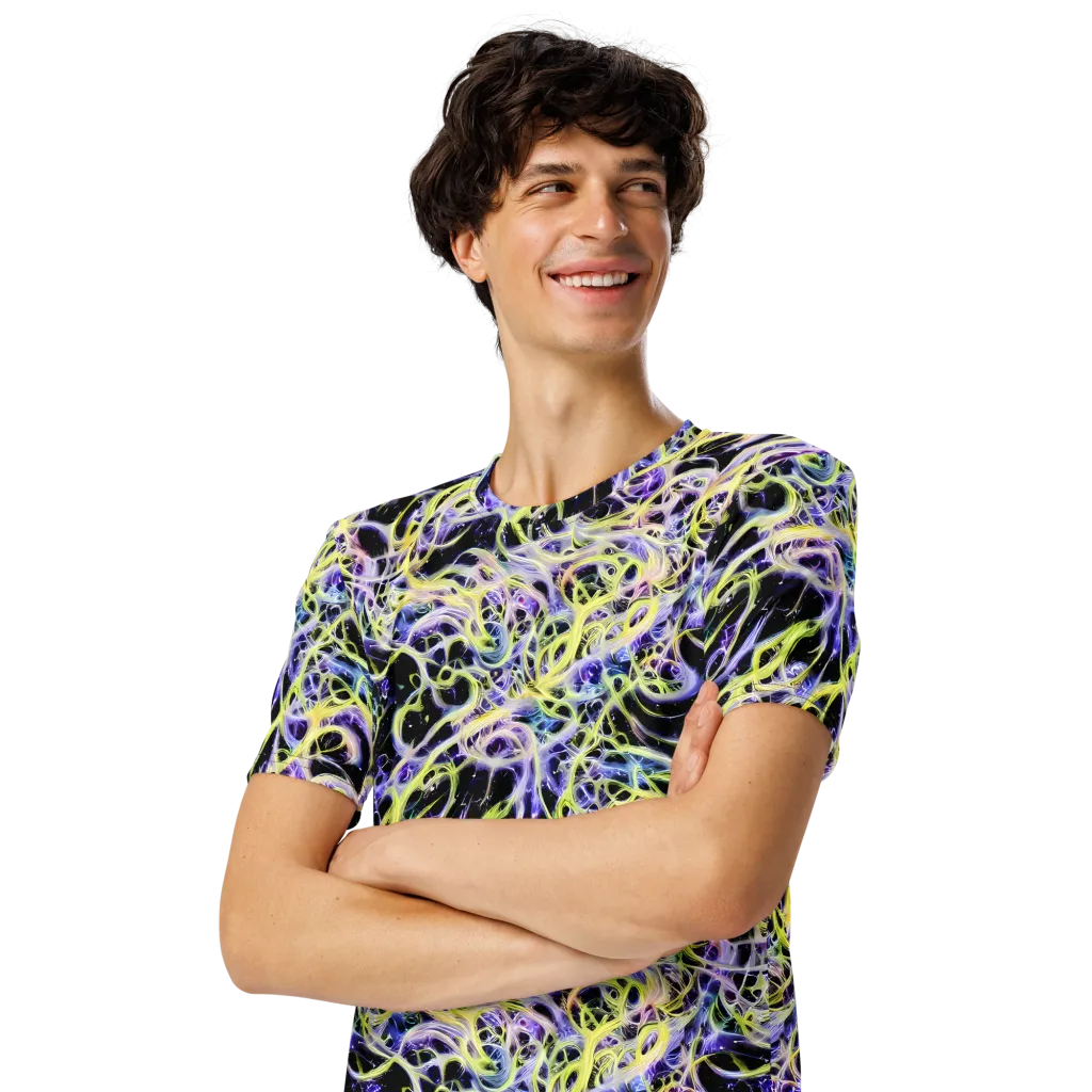 Galactic Liquefaction on Men's Crew Neck T-Shirt — Left Front
