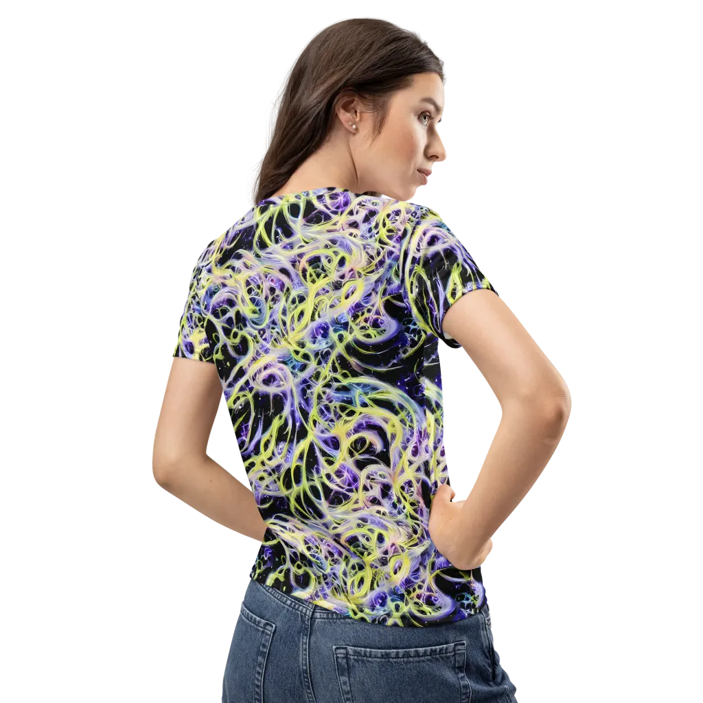 Galactic Liquefaction on Women's Crew Neck T-Shirt — Back