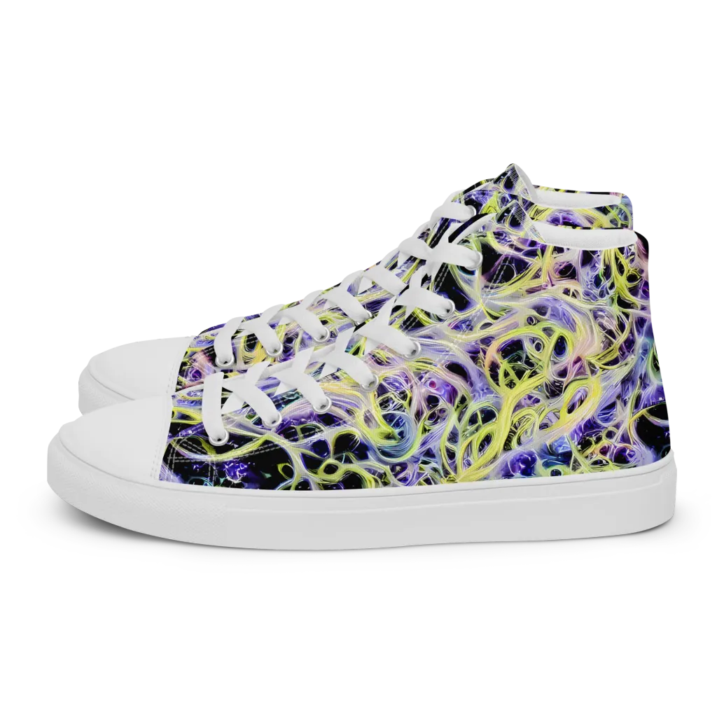 Galactic Liquefaction on Women's High Top Canvas Shoes — Left