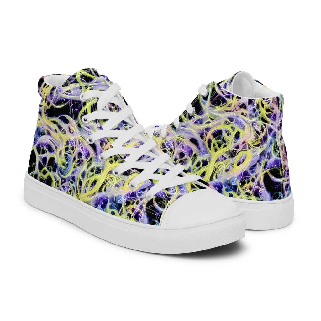 Galactic Liquefaction on Women's High Top Canvas Shoes — Right